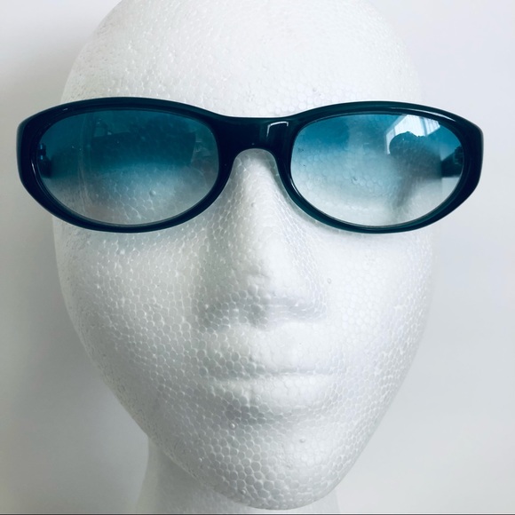 Anne Klein Teal Gradient Sunglasses Made In Italy - Picture 12 of 12